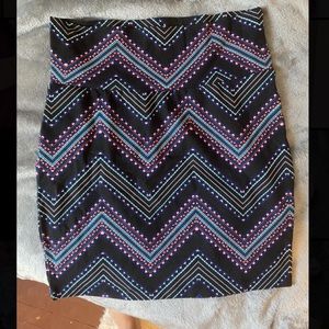 Charlotte Russe patterned pencil skirt